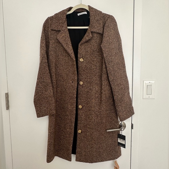 NWT Reformation Lasker Coat in Houndstooth Size XS - Picture 3 of 4